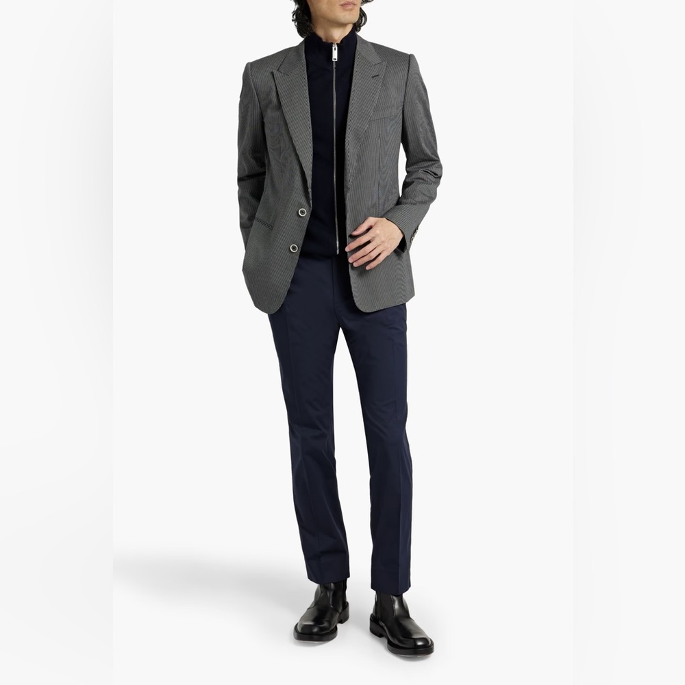 NWT D&G Dolce and Gabbana Men’s Pinstriped cotton-blend twill blazer size L-XL
